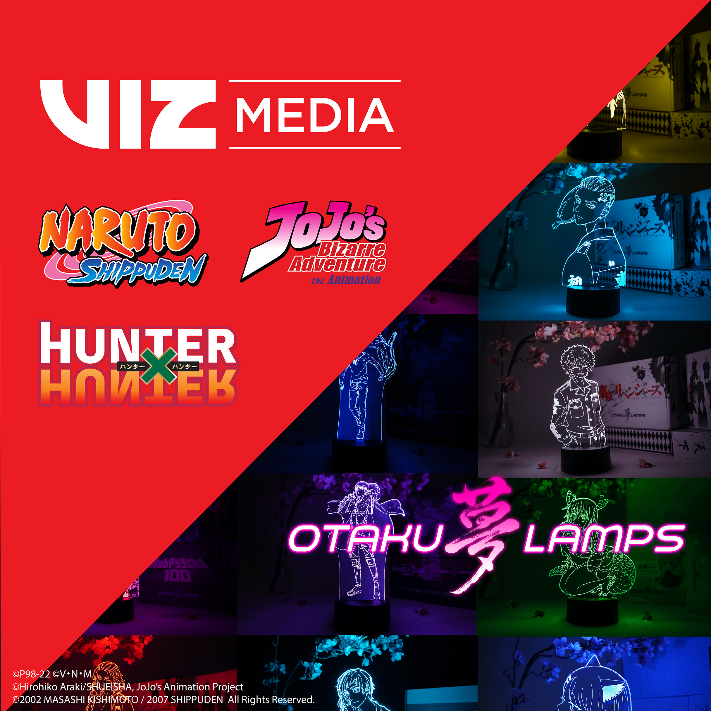 VIZ Media x Otaku Lamps Official LED Collab