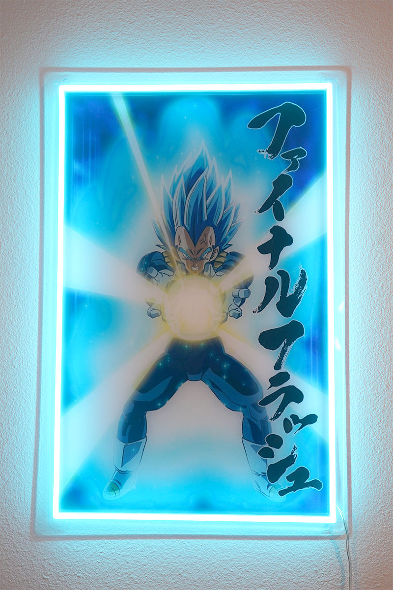 Vegeta Beyond Blue LED Neon Poster (Dragon Ball Super)