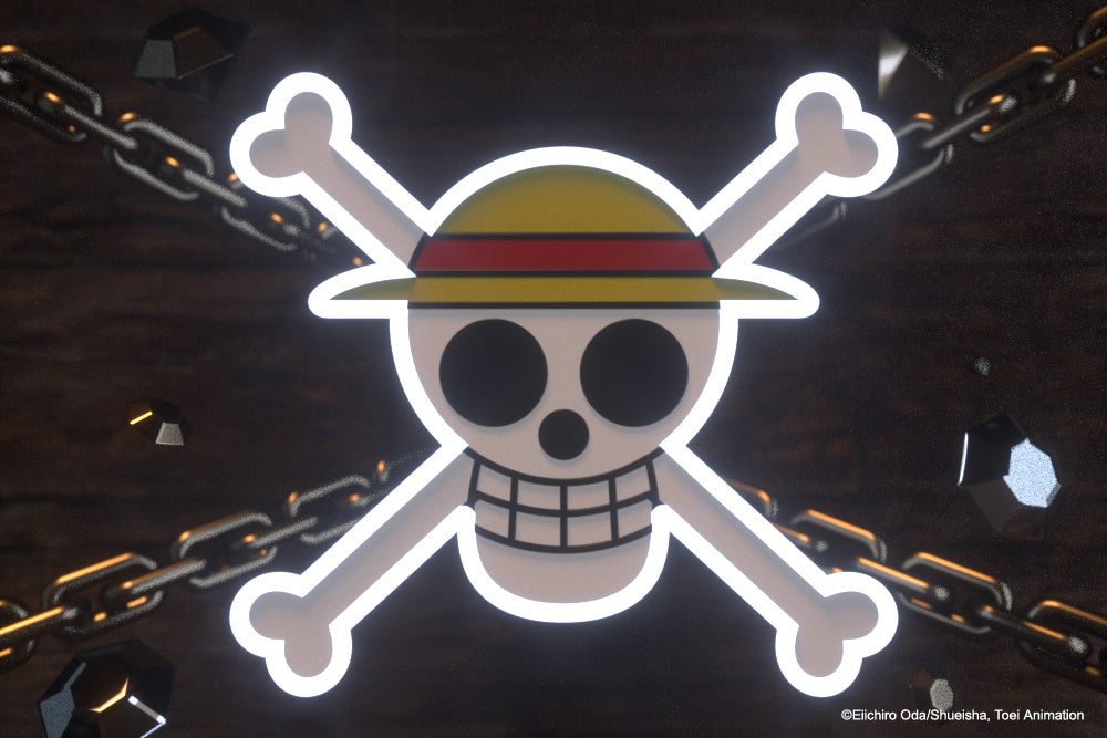 Straw Hat Jolly Roger LED Neon Sign (One Piece)