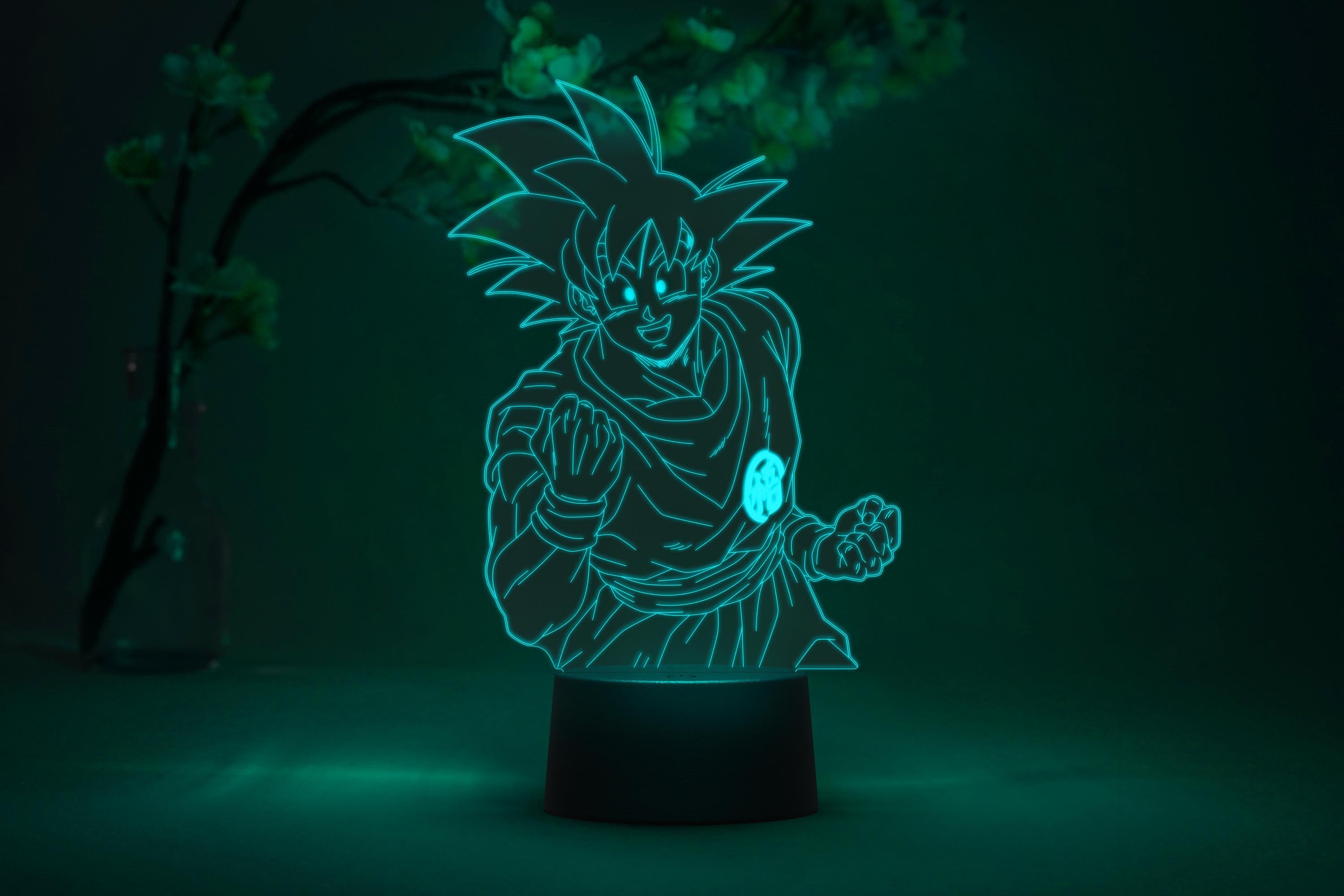 Otaku Lamps Goku Black Dragon Ball Super - Figura de lámpara de anime, luz  nocturna de 16 colores RGB LED, control remoto, decoración de habitación de