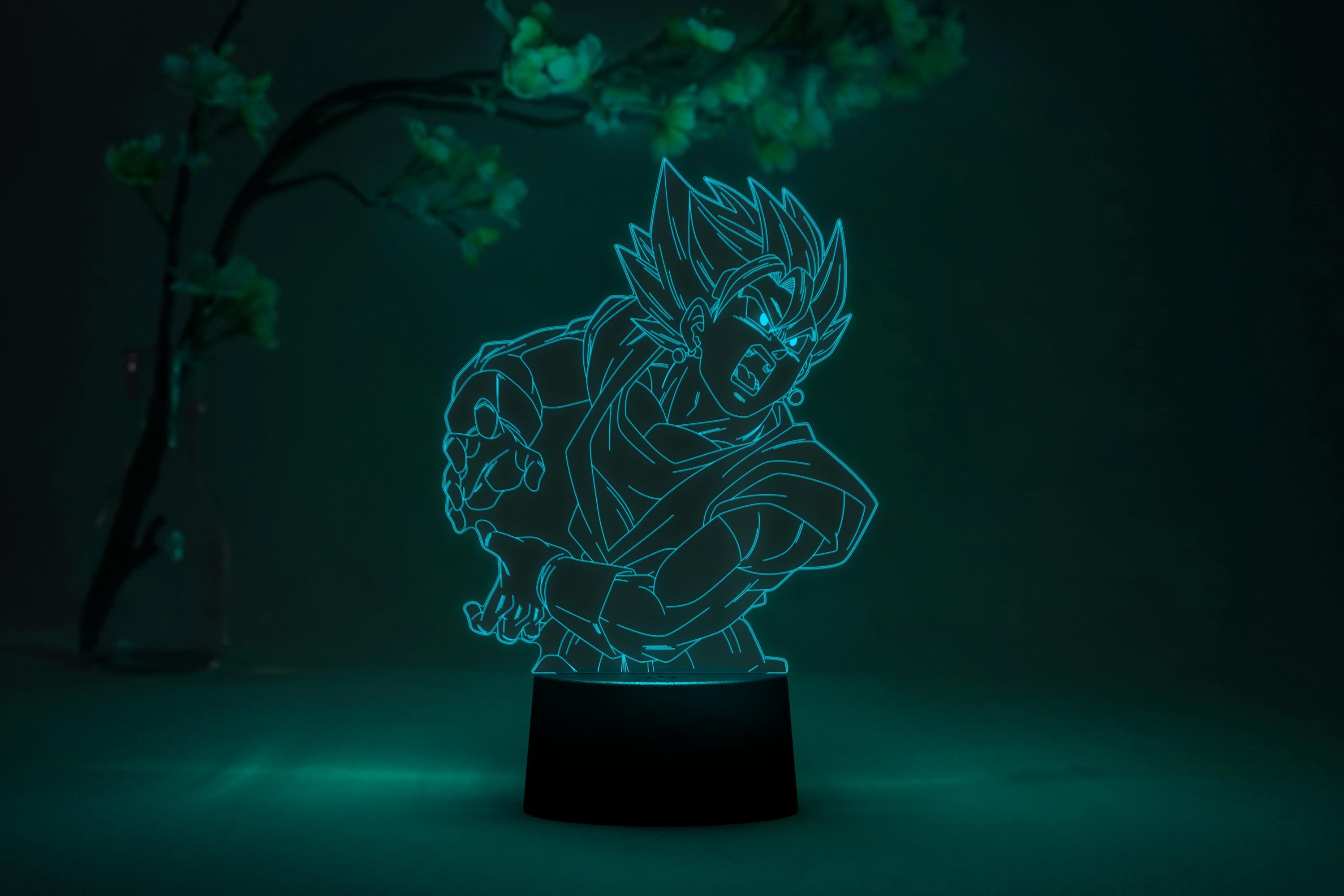 Otaku Lamps Goku Black Dragon Ball Super - Figura de lámpara de anime, luz  nocturna de 16 colores RGB LED, control remoto, decoración de habitación de